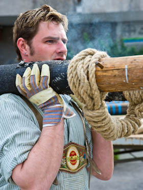 Traditional Maibaumfest in Putzbrunn in Southern Bavaria, Germany, near Munich.